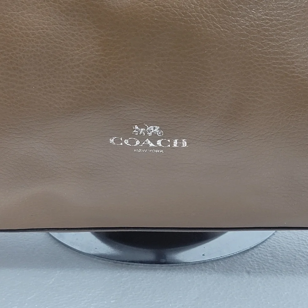 Coach women's signature classic large tote Derby brown leather F59818